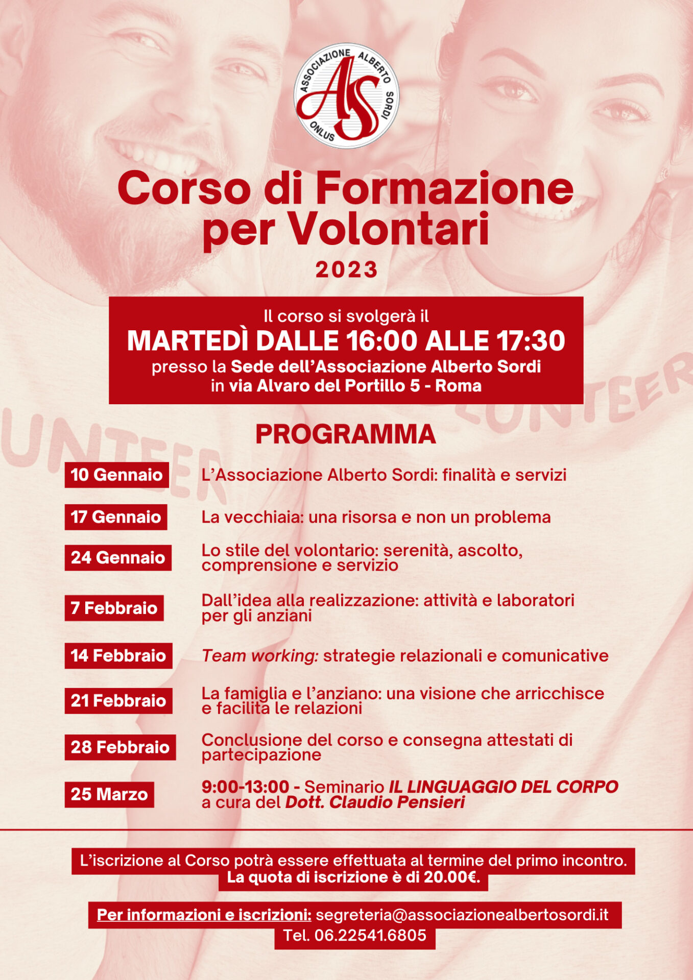 Corso di formazione per Volontari 2023