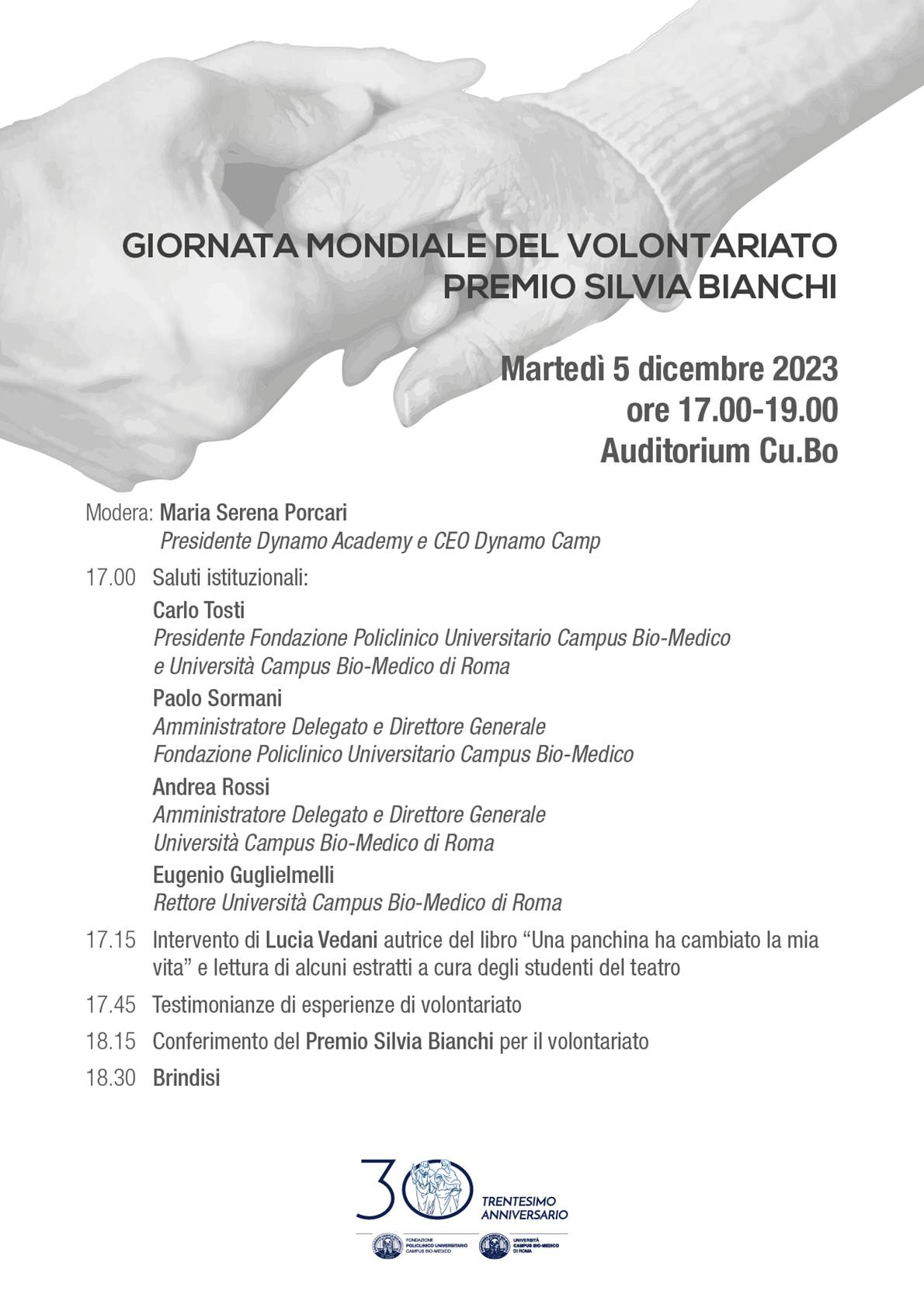 Giornata Mondiale del Volontariato - Premio Silvia Bianchi